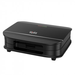 Sandwich maker Oliver Voltz OV51442Q, 700 W, Grill, Placi antiaderente, Deschidere la 105°, Negru