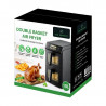 Just Perfecto JP-AF10DB Double Hot Air Fryer, 2600 W, 10 L, 10 Programs, 80–200 C, Rapid Hot Air Circulation, Synchronized Cooking, Black