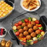 Just Perfecto JP-AF4GL Hot Air Fryer, 1500 W, 1.5/4 L, 8 Programs, 80–200 C, 360° Hot Air Circulation, Heat-Resistant Glass Construction, Black