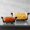 Just Perfecto JP-AF4GL Hot Air Fryer, 1500 W, 1.5/4 L, 8 Programs, 80–200 C, 360° Hot Air Circulation, Heat-Resistant Glass Construction, Black