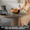 Just Perfecto JP-AF4GL Hot Air Fryer, 1500 W, 1.5/4 L, 8 Programs, 80–200 C, 360° Hot Air Circulation, Heat-Resistant Glass Construction, Black