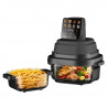 Φριτέζα με ζεστό αέρα Just Perfecto JP-AF4GL, 1500 W, 1,5/4 λίτρα, 8 προγράμματα, 80-200 °C, κυκλοφορία ζεστού αέρα 360°, θερμοανθεκτική γυάλινη κατασκευή, μαύρο