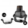 Just Perfecto JP-AF4GL Hot Air Fryer, 1500 W, 1.5/4 L, 8 Programs, 80–200 C, 360° Hot Air Circulation, Heat-Resistant Glass Construction, Black