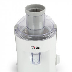 Oliver Voltz OV51160C gyümölcscentrifuga, 400 W, 600 ml, 2 sebességfokozat, nagy betöltőnyílás, hulladéktartály, csendes, fehér