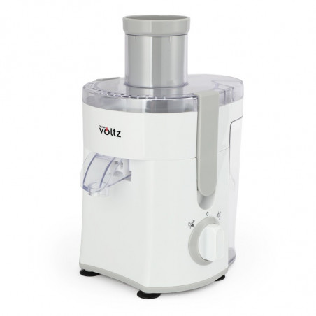 Oliver Voltz OV51160C gyümölcscentrifuga, 400 W, 600 ml, 2 sebességfokozat, nagy betöltőnyílás, hulladéktartály, csendes, fehér
