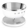 Smeg Collezione KSC01WHMWW Kitchen Scale, Up to 5 kg/5 L, TARE, LED Display, Non-Slip Base, Battery Life Up to 36 Hours, Matte White