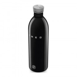 Бутилка Smeg Urban WBF02BL, 1 л, Херметично затваряне, Без ВРА, Неръждаема Стомана, Черна