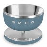 Ζυγός κουζίνας Smeg Collezione KSC01SBMWW, Έως 5 kg/5 l, ΤΑΡΑ, Οθόνη LED, Αντιολισθητική βάση, Αυτονομία έως 36 ώρες, Μπλε καταιγίδας
