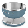 Smeg Collezione KSC01SBMWW Kitchen Scale, Up to 5 kg/5 L, TARE, LED Display, Non-Slip Base, Battery Life Up to 36 Hours, Stormy Blue
