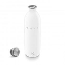 Smeg Urban WBF02WH palack, 1 l, légmentesen záródó, VRA nélkül, rozsdamentes acél, fehér