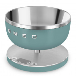 Smeg Collezione KSC01EGMWW Kitchen Scale, Up to 5 kg/5 L, TARE, LED Display, Non-Slip Base, Battery Life Up to 36 Hours, Emerald Green