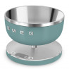 Cantar de bucatarie Smeg Collezione KSC01EGMWW, Pana la 5 kg/5 l, Functie TARA, Afisaj LED, Baza antiderapanta, Baterie incarcabila, Verde smarald