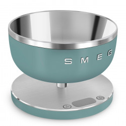 Smeg Collezione KSC01EGMWW Kitchen Scale, Up to 5 kg/5 L, TARE, LED Display, Non-Slip Base, Battery Life Up to 36 Hours, Emerald Green