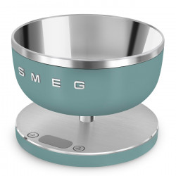Cantar de bucatarie Smeg Collezione KSC01EGMWW, Pana la 5 kg/5 l, Functie TARA, Afisaj LED, Baza antiderapanta, Baterie incarcabila, Verde smarald