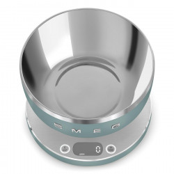 Cantar de bucatarie Smeg Collezione KSC01EGMWW, Pana la 5 kg/5 l, Functie TARA, Afisaj LED, Baza antiderapanta, Baterie incarcabila, Verde smarald