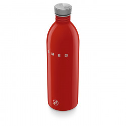 Smeg Urban WBF02RD palack, 1 l, légmentesen záródó, VRA nélkül, rozsdamentes acél, piros