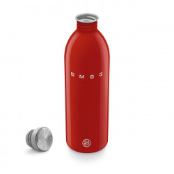 Smeg Urban WBF02RD palack, 1 l, légmentesen záródó, VRA nélkül, rozsdamentes acél, piros
