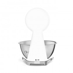 Smeg KSF01WHWW Kitchen Scale, Analog and Digital Display, Up to 5 kg/5 L, TARE, LED Display, Non-Slip Base, Battery Life Up to 36 Hours, Matte White