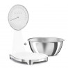Smeg KSF01WHWW Kitchen Scale, Analog and Digital Display, Up to 5 kg/5 L, TARE, LED Display, Non-Slip Base, Battery Life Up to 36 Hours, Matte White