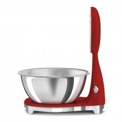 Smeg KSF01RDWW Kitchen Scale, Analog and Digital Display, Up to 5 kg/5 L, TARE, LED Display, Non-Slip Base, Battery Life Up to 36 Hours, Red