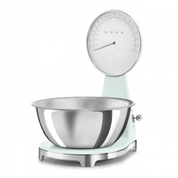 Smeg KSF01PGWW Kitchen Scale, Analog and Digital Display, Up to 5 kg/5 L, TARE, LED Display, Non-Slip Base, Battery Life Up to 36 Hours, Pastel Green