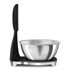 Smeg KSF01BLWW Kitchen Scale, Analog and Digital Display, Up to 5 kg/5 L, TARE, LED Display, Non-Slip Base, Battery Life Up to 36 Hours, Black