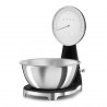 Smeg KSF01BLWW Kitchen Scale, Analog and Digital Display, Up to 5 kg/5 L, TARE, LED Display, Non-Slip Base, Battery Life Up to 36 Hours, Black