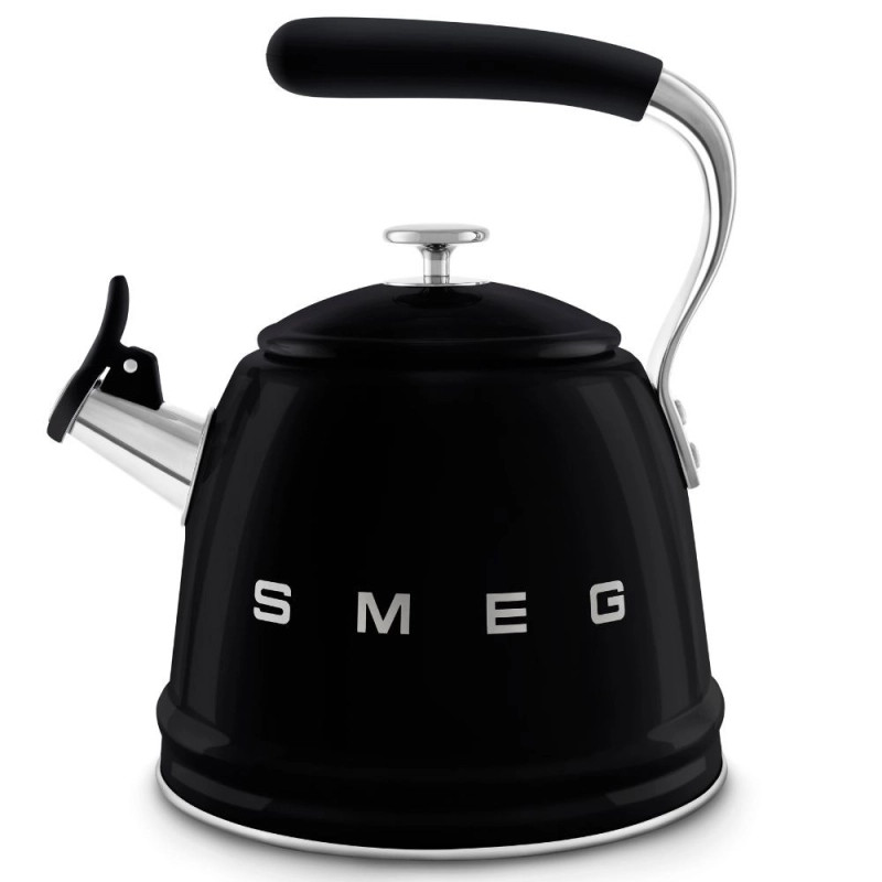 Smeg CKLW2001BL sípoló vízforraló, 2,3 l, indukciós, hőálló fogantyú, fekete