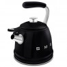 Свирещ чайник Smeg CKLW2001BL,  2.3 л, Индукция, Ненагряваща се дръжка, Стомана, Черен