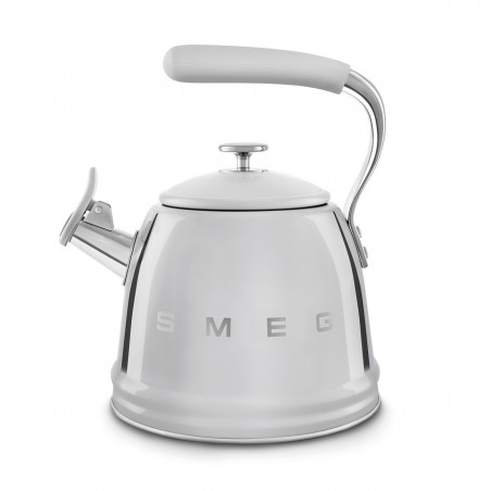 Βραστήρας με σφυρίχτρα Smeg WKF01SS, 2,3 λίτρα, επαγωγική εστία, λαβή που δεν ζεσταίνεται, ανοξείδωτο, ασημί