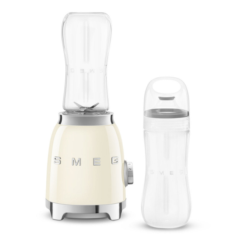 Блендер Smeg PBF01CREU, 300W, 2x 600 мл, 20000-24000 об/мин, Противоплъзгаща основа, Без BPA, Неръждаема стомана, Крема