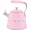 Smeg WKF01PK sípoló vízforraló, 2,3 l, indukciós, hőálló fogantyú, acél, rózsaszín