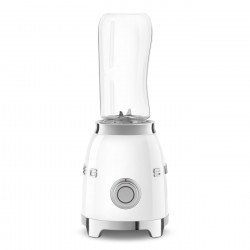 Блендер Smeg PBF01WHEU, 300W, 2x 600 мл, 20000-24000 об/мин, Противоплъзгаща основа, Без BPA, Неръждаема стомана, Бял