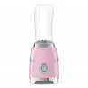 Smeg PBF01PKEU Blender, 300W, 2 x 600 mL, 20,000–24,000 rpm, Non-slip base, BPA-free, Stainless steel, Pink
