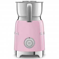 Aparat pentru spumarea laptelui Smeg MFF11PKEU, 500 W, 600 ml, 8 programe, cană detașabilă, oprire automată, roz