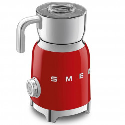 Уред за разпенване на мляко Smeg MFF11RDEU, 500 W, 600 мл, 8 програми, Подвижна кана, Автоматично изключване, Червен