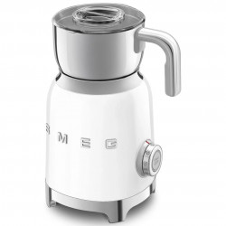 Aparat pentru spumarea laptelui Smeg MFF11WHEU, 500 W, 600 ml, 8 programe, cană detașabilă, oprire automată, alb