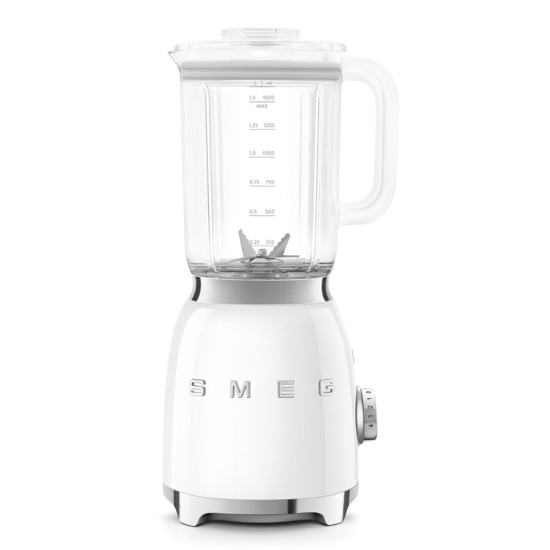 Blender Smeg BLF03WHEU, 800 W, 1,5 l, 18 000 rpm, 4 programe, 4 viteze + funcție puls, oțel inoxidabil, alb