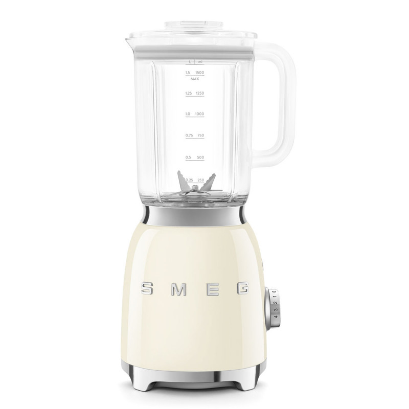 Blender Smeg BLF03CREU, 800 W, 1,5 l, 18 000 rpm, 4 programe, 4 viteze + funcție „Puls”, oțel inoxidabil, culoare crem