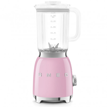 Blender Smeg BLF03PKEU, 800 W, 1,5 l, 18 000 rpm, 4 programe, 4 viteze + funcție „Puls”, oțel inoxidabil, roz
