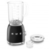 Блендер Smeg BLF03BLEU, 800W, 1.5 л, 18000 об/мин, 4 програми, 4 скорости + Пулс, Неръждаема стомана, Черен