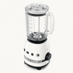 Smeg Porsche BLF03PCWEU Blender, 800 W, 1.5 L, 18,000 rpm, 4 programs, 4 speeds + Pulse, Stainless Steel, White