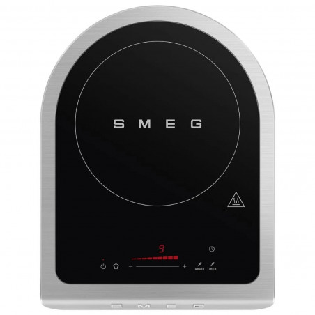Plită cu inducție portabilă Smeg PIC01BLMEU, 2100 W, sticlă ceramică, negru mat