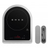 Преносим индукционен котлон Smeg PIC01BLMEU, 2100 W, Керамично стъкло, Таймер, LED дисплей, Черен мат