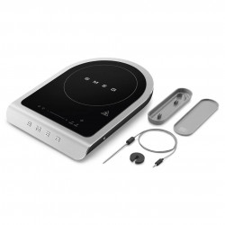 Преносим индукционен котлон Smeg PIC01BLMEU, 2100 W, Керамично стъкло, Таймер, LED дисплей, Черен мат