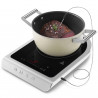 Преносим индукционен котлон Smeg PIC01WHMEU, 2100 W, Керамично стъкло, Таймер, LED дисплей, Бял мат