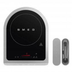 Plită cu inducție portabilă Smeg PIC01WHMEU, 2100 W, sticlă ceramică, alb mat