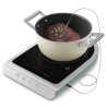 Преносим индукционен котлон Smeg PIC01EGMEU, 2100 W, Керамично стъкло, Таймер, LED дисплей, Изумрудено зелено