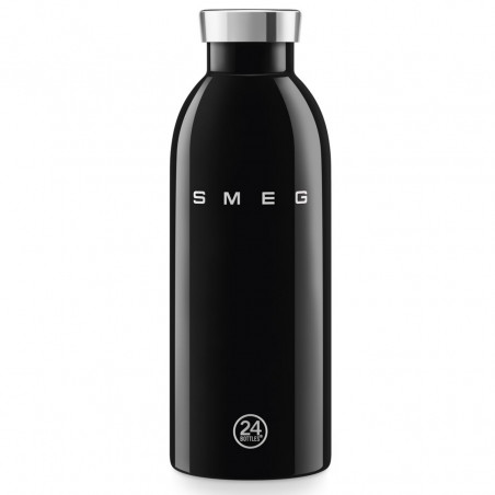 Термо бутилка SMEG Clima 50's Style WBF01BL, 500 мл, Херметично затваряне, Двустенна, Неръждаема стомана 18/8, Черен