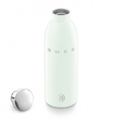 SMEG Clima 50's Style WBF01PG Insulated Bottle, 500 ml, Airtight Seal, Double-Walled, 18/8 Stainless Steel, Green